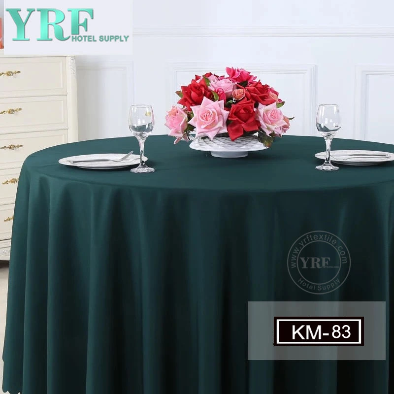 Beautiful 108 Round Dark Red Table Cover Factory for Wedding