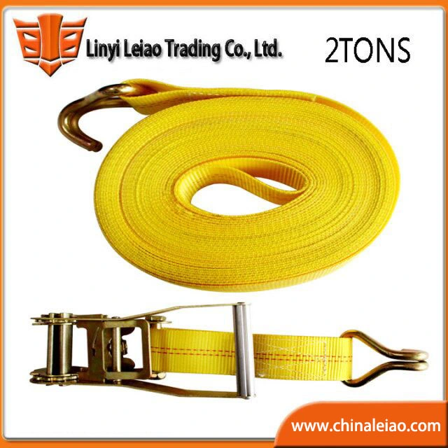 PE Polyester Strap 50mm*8m Yellowcolor Cargo Lashing Belts for 2ton