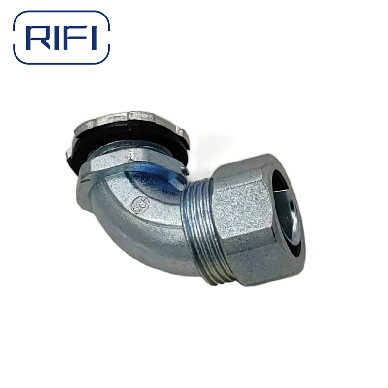 90 Degree Dwj Type Liquid Tight Conduit Connector PVC Coated Flexible Conduit connector