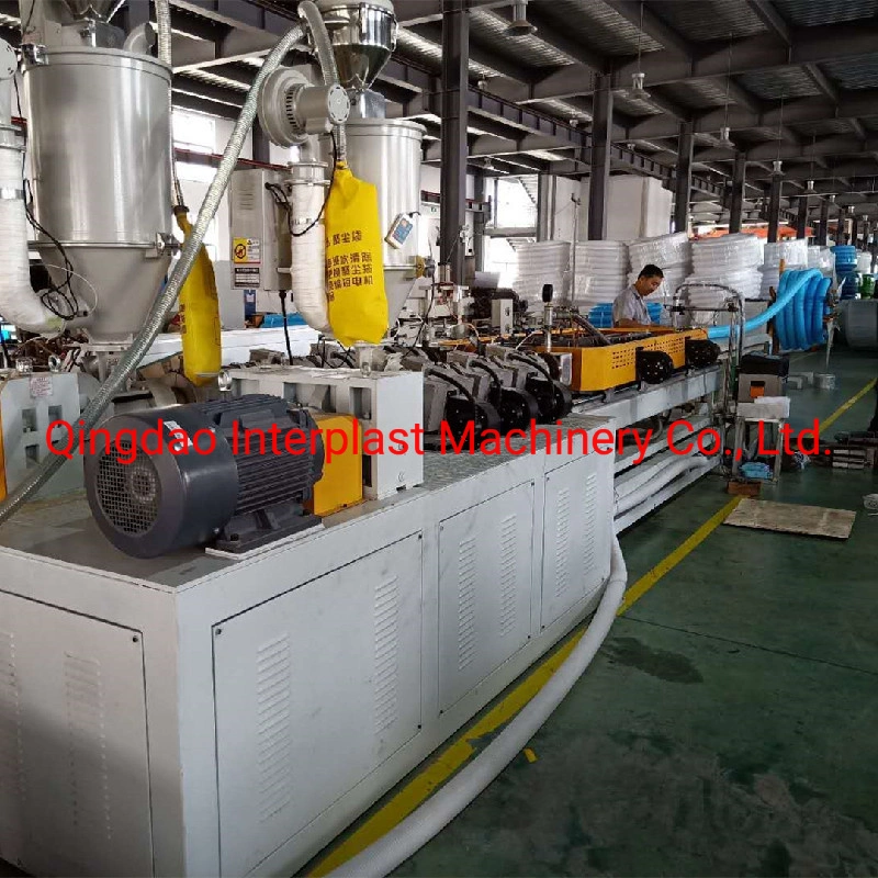 Plastic HDPE Double Wall Corrugated Drainage System Sewage Pipe Agricultural Irrigation Perforated Plastic Culvert Pipe Extrusion Machine