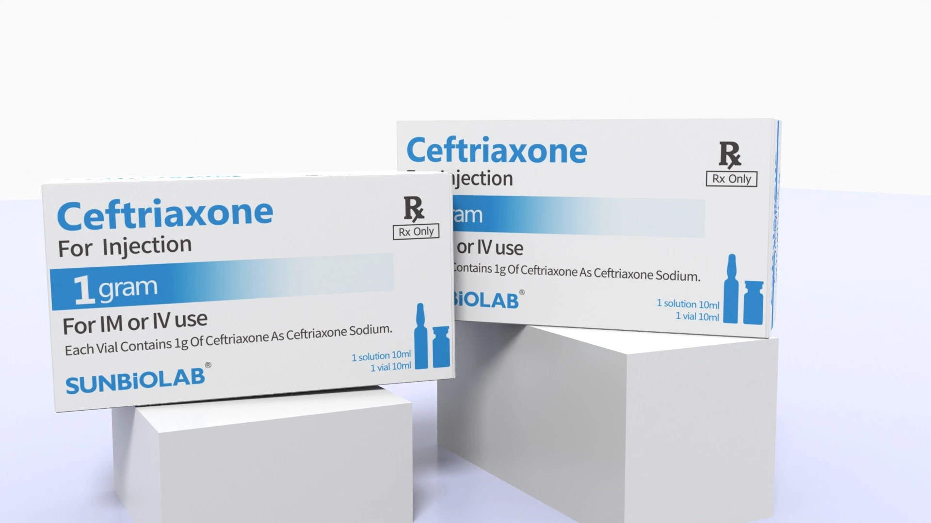 Gesundheitswesen Ceftriaxione Injection 1g Pulver für Injektion westliche Antibiotika Drogen