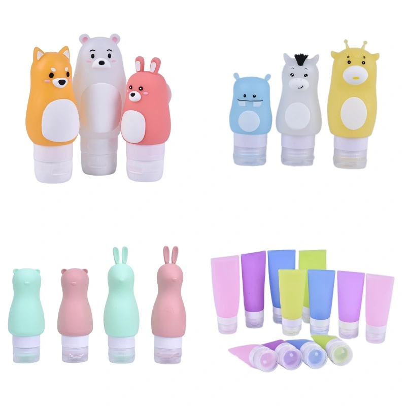 Portable Cute Refillable Travel Silicone Empty Bottles Lotion Sub-Bottling Tube