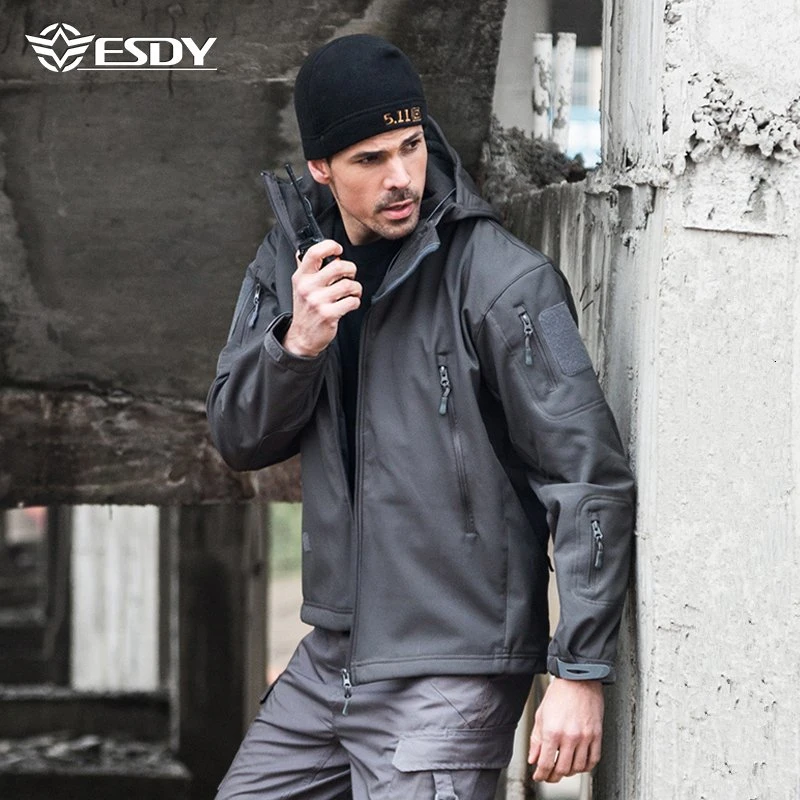 Esdy Tactical Sharkskin Soft Shell Outdoor Waterproof Windproof Military style Jacket