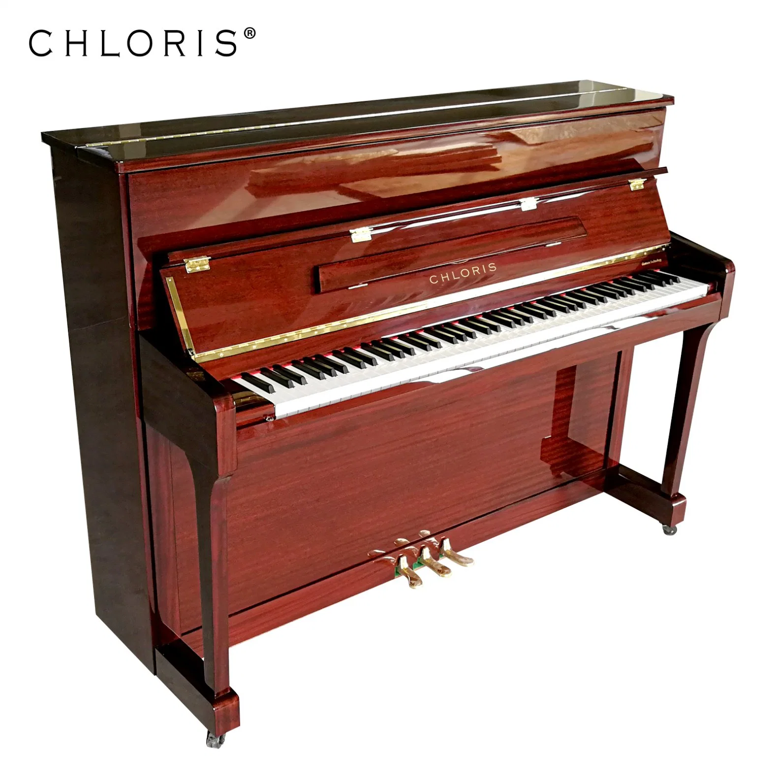 Chloris polonais en acajou Mini Piano droit en bois de 110 cm