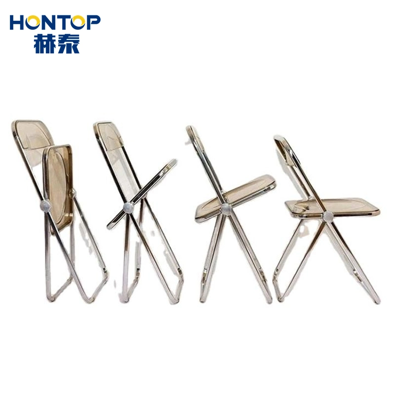 Morden Design Creative Luxury Hot Sales Banquet Party Hotel Metal Frame Lucite Transparent Colorful Acrylic Folding Leisure Chairs