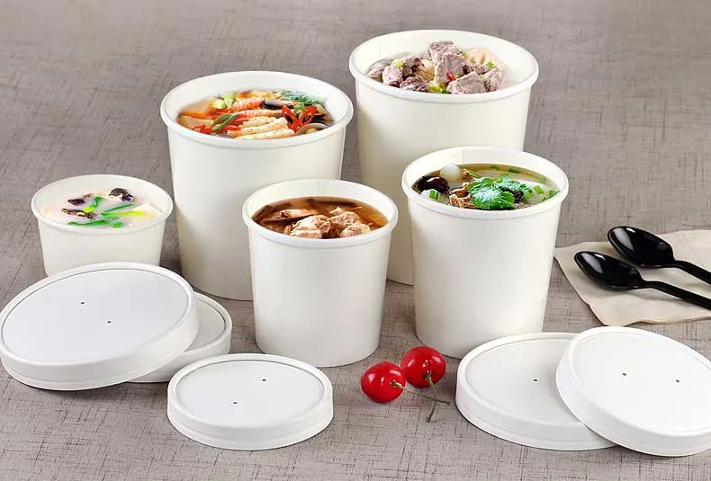 Wholesale/Supplier High quality/High cost performance  Deluxe Paper Container/Packaging Bowl for Food Packaging with Paper&Plastic Lid