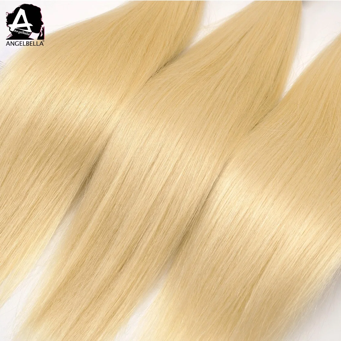 Angelbella European 100% Virgin Human Hair Weaving 613# Silky Straight Cheveux