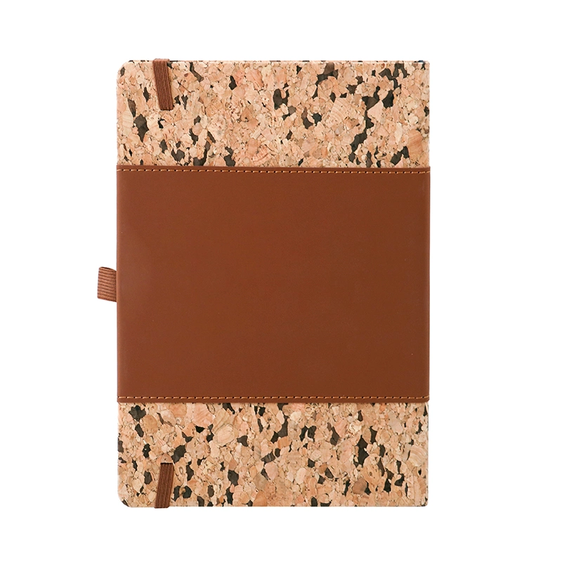 A5 PU Hardcover Leather Notebook with Pen Holder and Elastic Band, Promotional Recycled Notebook