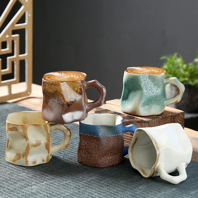 All Ceramic Moroccan Inspired Colorful Speckled Rustic Metal Coffee Mug