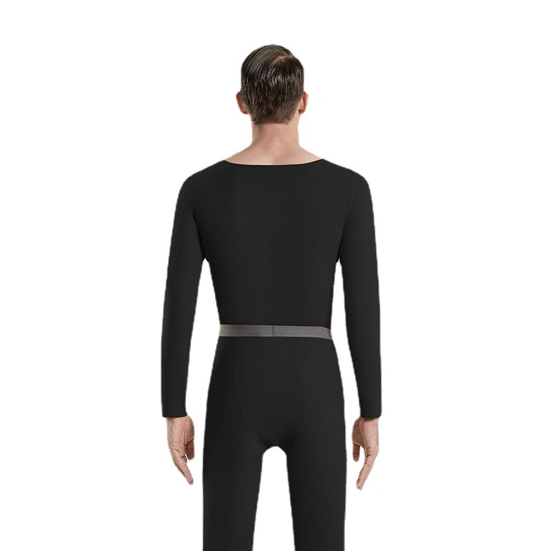 Новые бесшовные осенние одежды и брюки для мужчин с U-образным вырезом Термические Костюм для нижнего белья