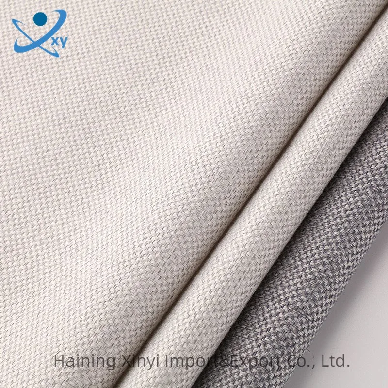 High Quality Polyester Plain Linen Upholstery Fabric for Sofa and Chair