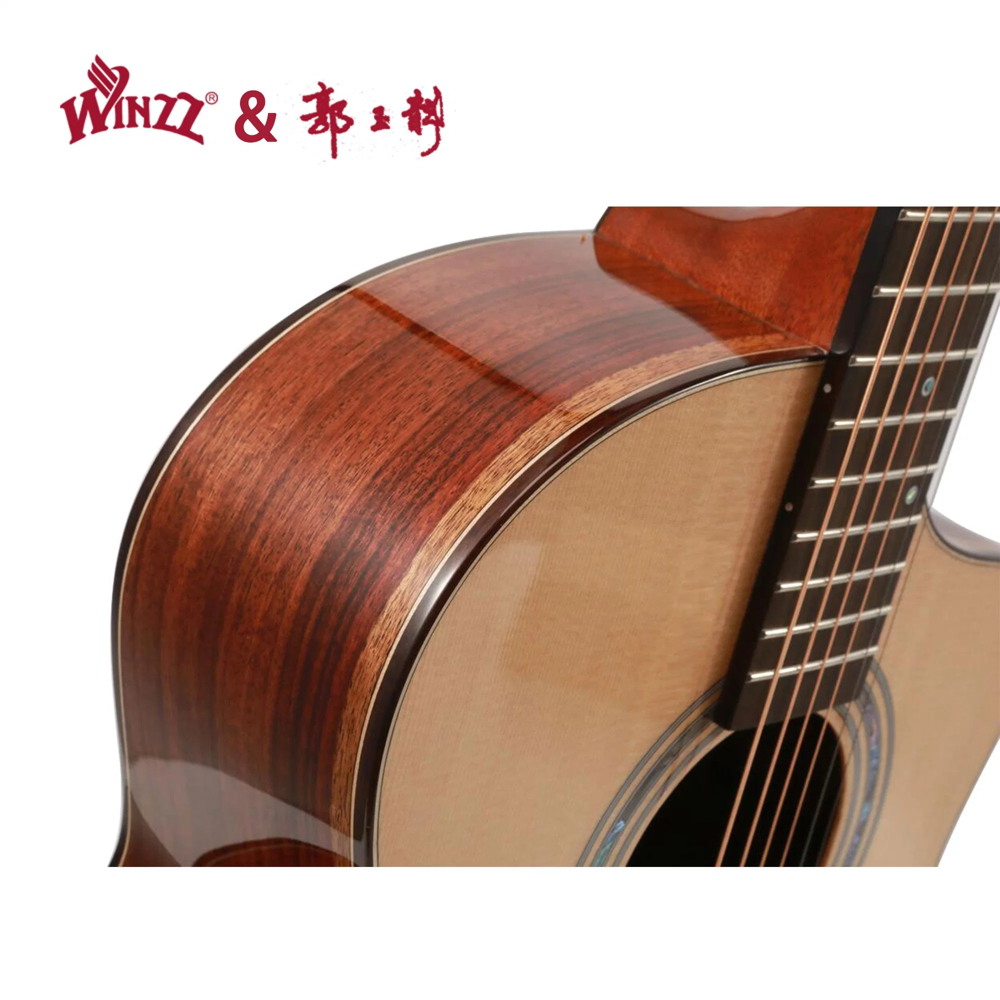 Beste Akustische Solide Sitka Gitarren Yulong Guo Gitarre Musikinstrumente Akustische Gitarre (WGA2022SC)