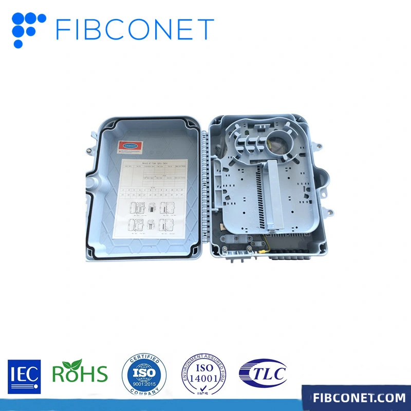 FTTH 12 núcleos Terminal Box cable de terminación empalme de la caja de distribución Caja divisora para cable de fibra óptica