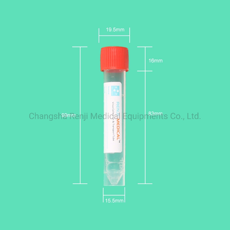 Detección médica desechable producto virus recogida de muestras VTM Samplers Test Tubo