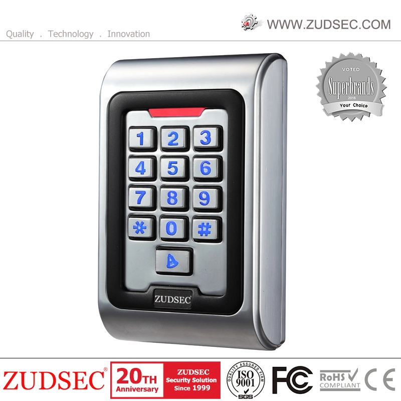 Backlight Access Control IP68 Waterproof RFID 125kHz Smart Card Entry Door Access System