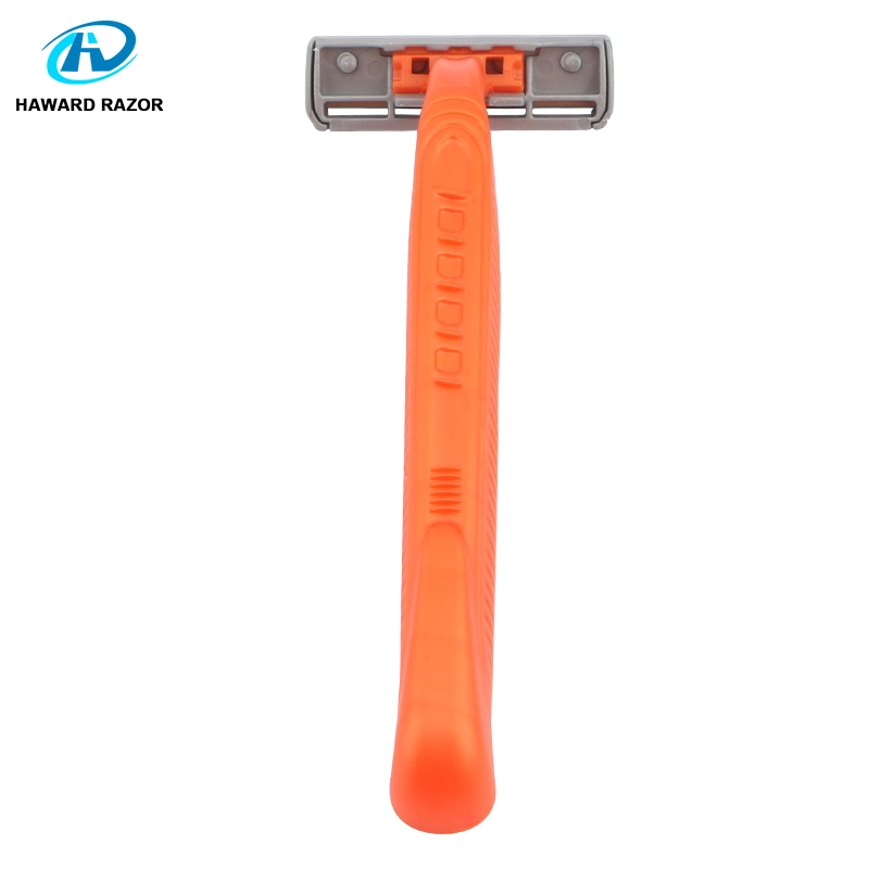 D311L Cheap Triple Blade Orange Color Disposable Shaving Razor