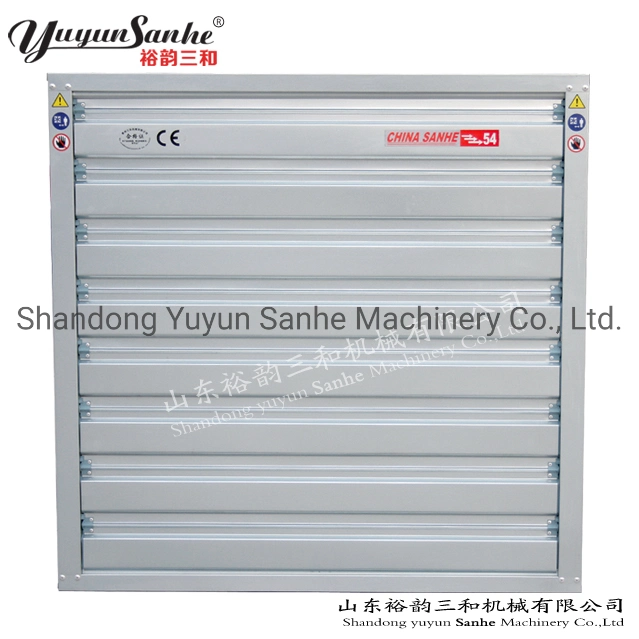 China Big Manufacturer Yuyun Sanhe Swung Drop Hammer Ventilation Exhaust Fan Axial Flow Fans Wall Mounted Shutter Box Type Electrical Fan