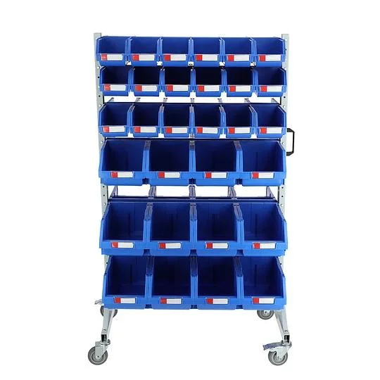 Double Side Mobile High Strength Rail Rack with Picking Bins