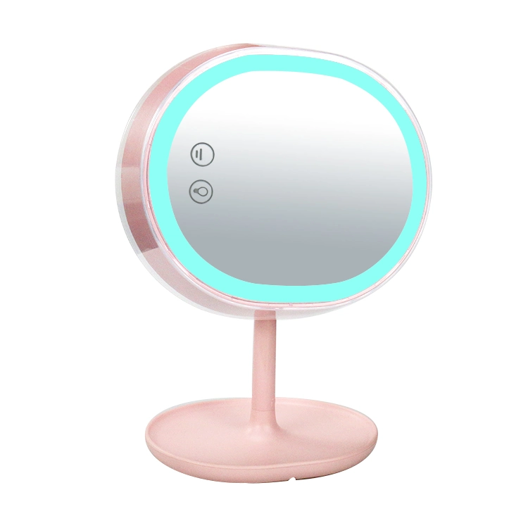 Detachable 360 Degree Rotating Rotation LED Mirror with Touch Screen Dimming USB Rechargeable Battery Makeup Dresser with Mirror