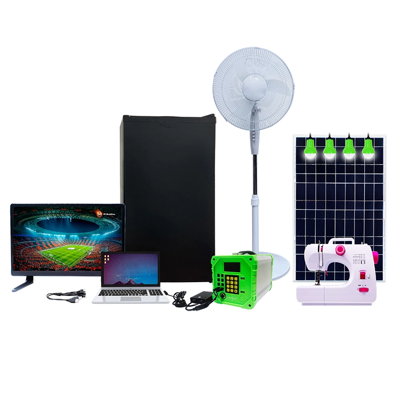 Solar Run payez au fur et à mesure que vous allez système d'éclairage solaire pour la maison Alimentation ventilateur TV réfrigérateur hors grille