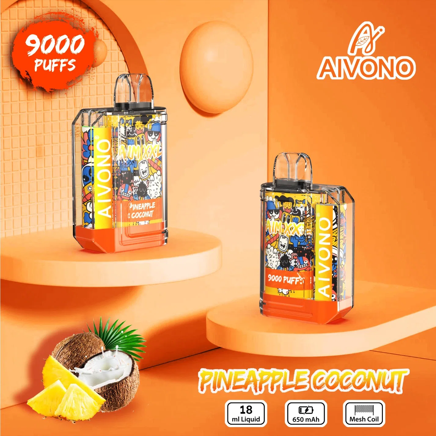 Hot Sale Aivono But XXL 9000 bouffées jetable vaporisateur jetables