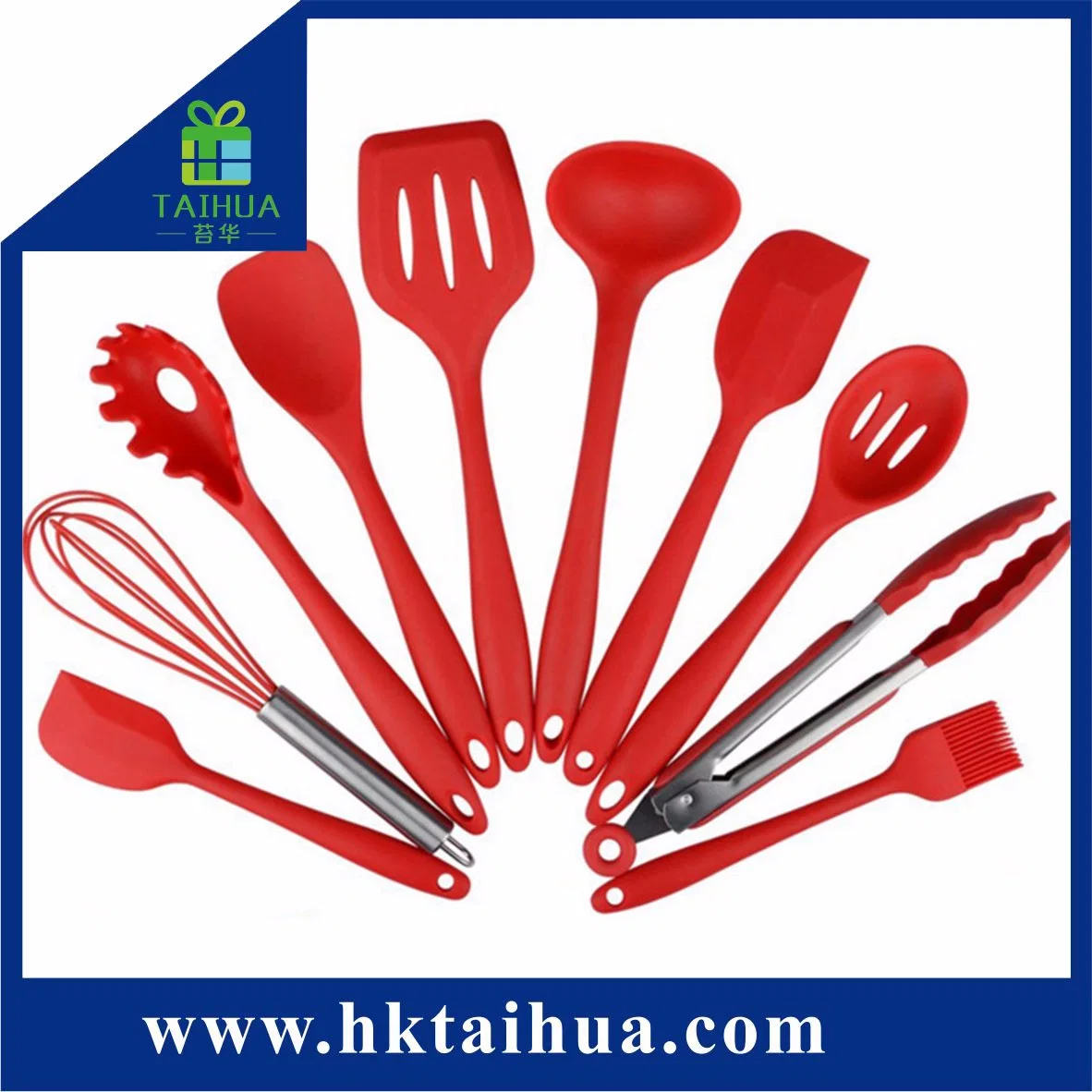 Utensílios de Silicone personalizado, utensílios de cozinha de ferramentas (TH-09655)