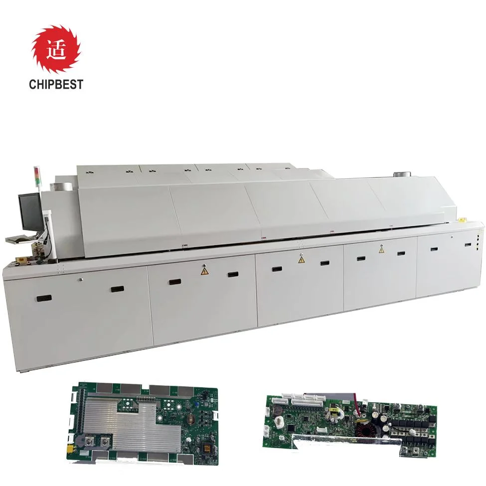 Chipbest línea de producción SMT de horno de reflujo SMD de buena calidad Maquinaria de reflujo PCBA Soldador de reflujo con Nice Price Reflow Sistema de soldadura