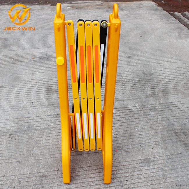 Road Expandable Barrier Plastic Yellow Accordion Barriers Portable Expanding Barriers