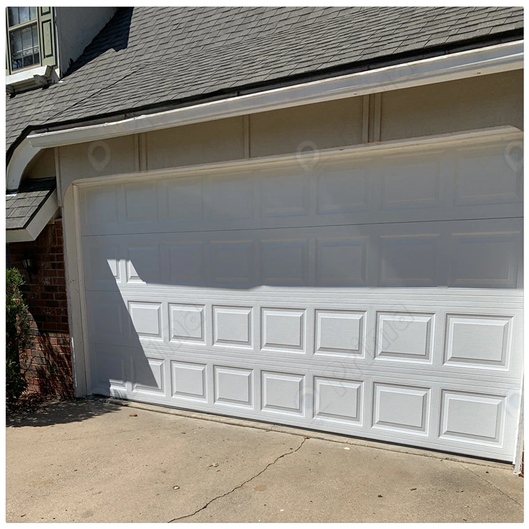 Automatic Garage Doors White Color Steel Plate Flap Garage Door