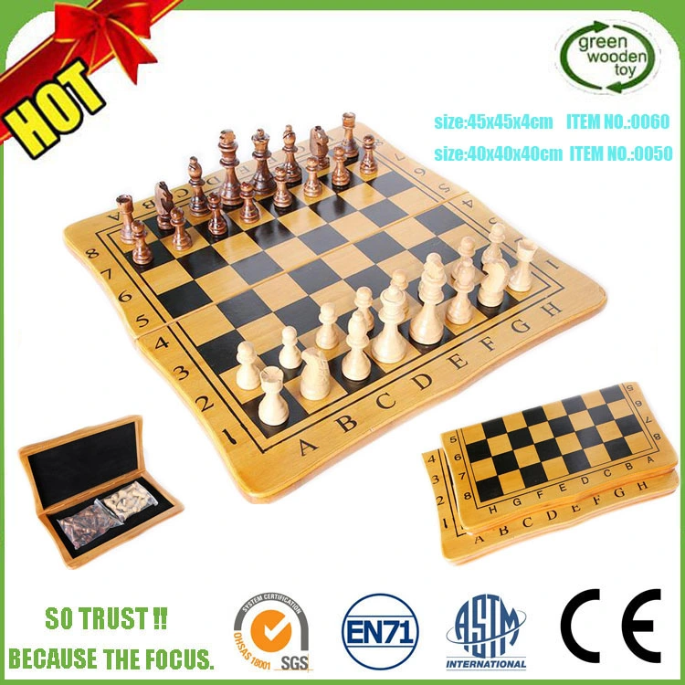 Coffret cadeau promotionnel pour jeu de société d'échecs en bois