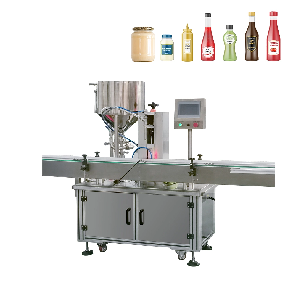 Automatic Glass Bottle Thick Jam Hot Garlic BBQ Tomato Chilli Sauce Filling Machine