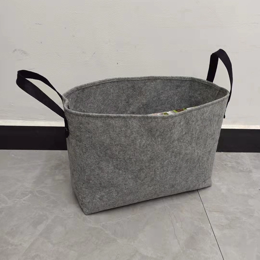 Foldable Felt Fireplace Firewood Basket, Portable Log Bag, Fireside Wood Carrier Holder Bag, Newspaper Magazine Storage Rack