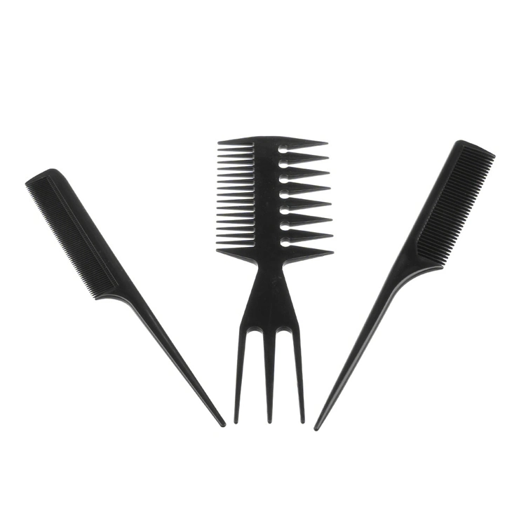 Black Straight Hair Comb Home &amp; Salon Peluquería de peluquería Juego de peine para peine de corte de pelo profesional Barber