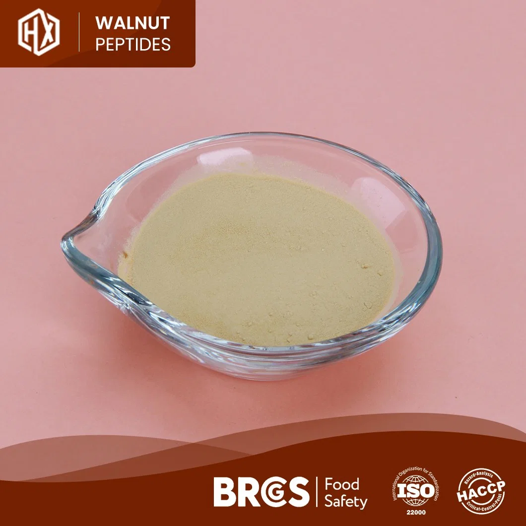 Haoxiang Wholesale/Supplier Customized ISO9001 Healthcare Supply Quality China Walnut Peptide 80% Content Bulk in Stock Walnut Peptide Powder for Health Supplement