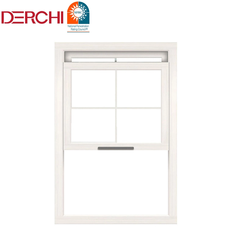 Guangzhou Large Vertical Slide Thermal Double Glass Aluminum Sash Single Double Hung Window