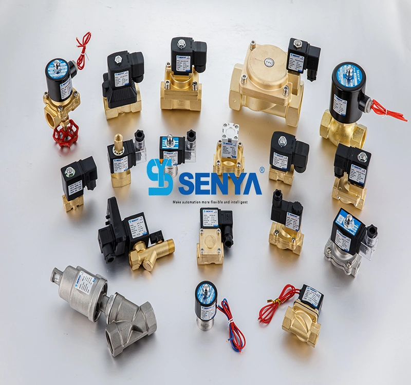 Senya Pneumatic 1" 110V Brass Electric Solenoid Valve 1 Inch Normally Closed NPT Valve for Water Gas Diesel Air Fuel Oil