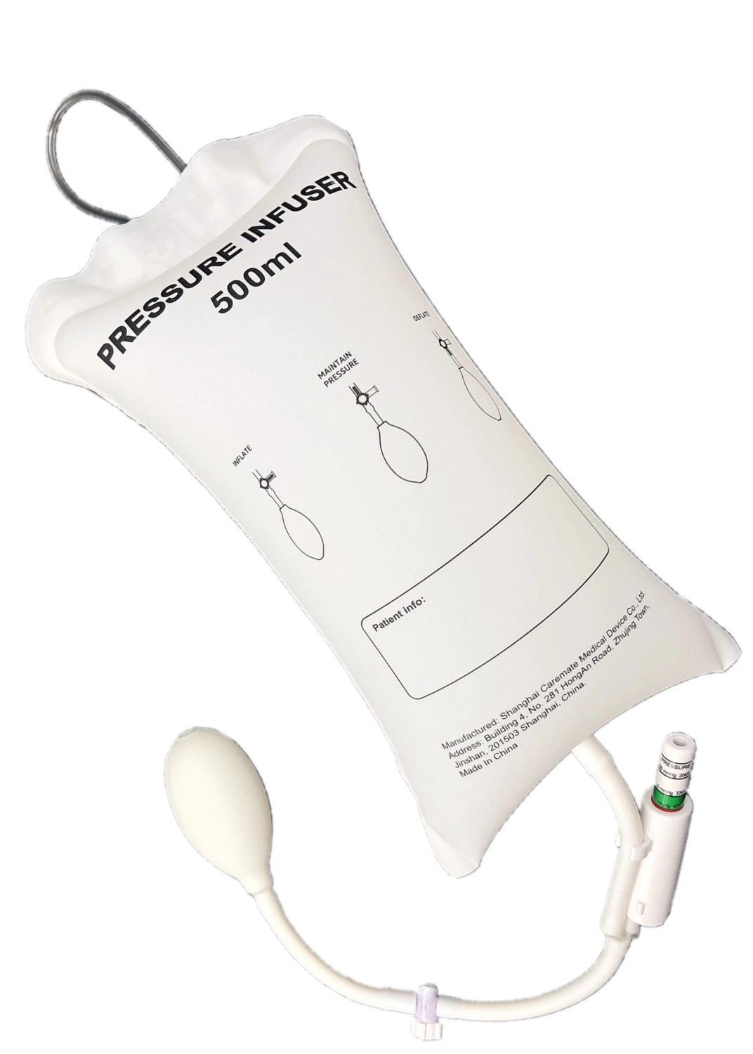 medical grade pressure infuser bag infusion bag latex free 500cc