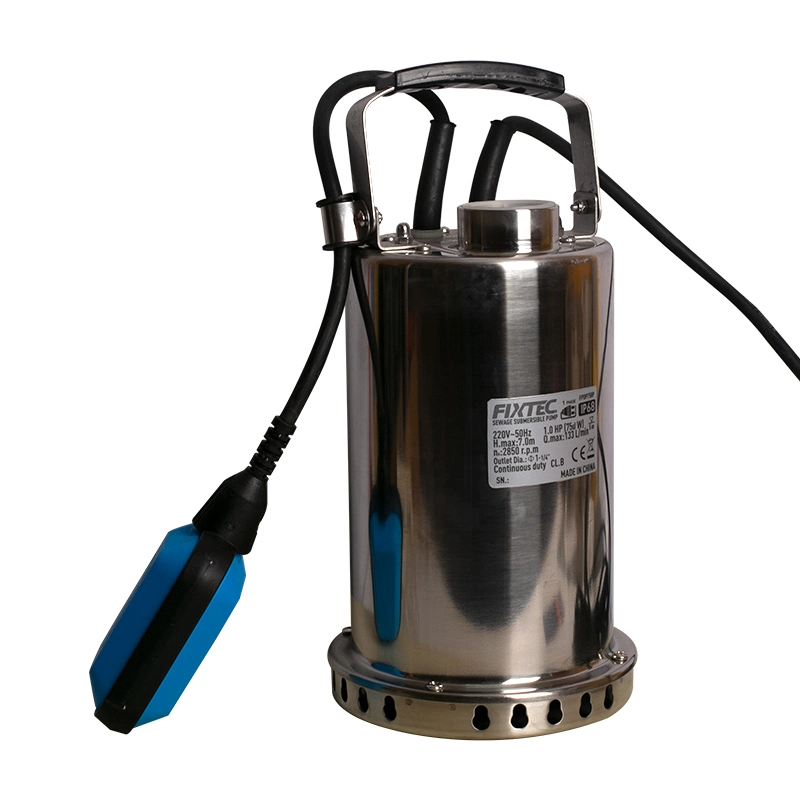 Fixtec 1.0HP 750W Submersible Single-Stage Sewage Diesel Submersible Sewage Water Pump