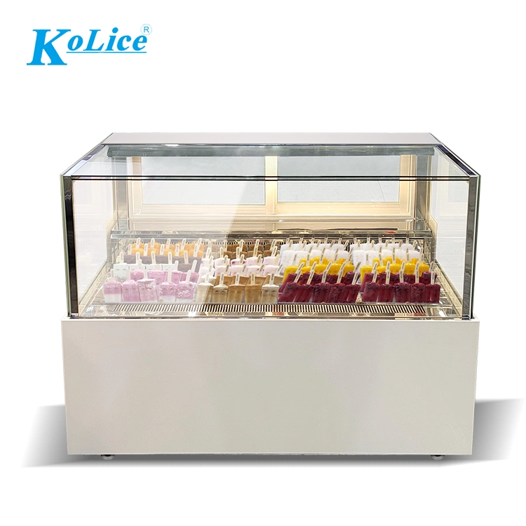 OEM Luxury Ice Cream Display Tray Display Fridge Food Grade Popsicle Cabinet Freezer Countertop Popsicle Freezer Display Case Showcase