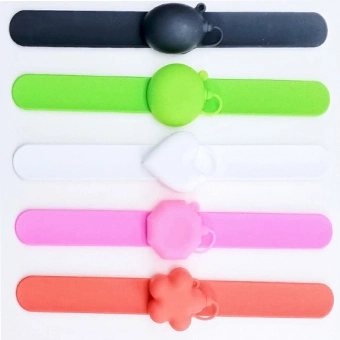 Lado Sanitizer Titular Slap Wrap promocionais da Pulseira bracelete de Silicone