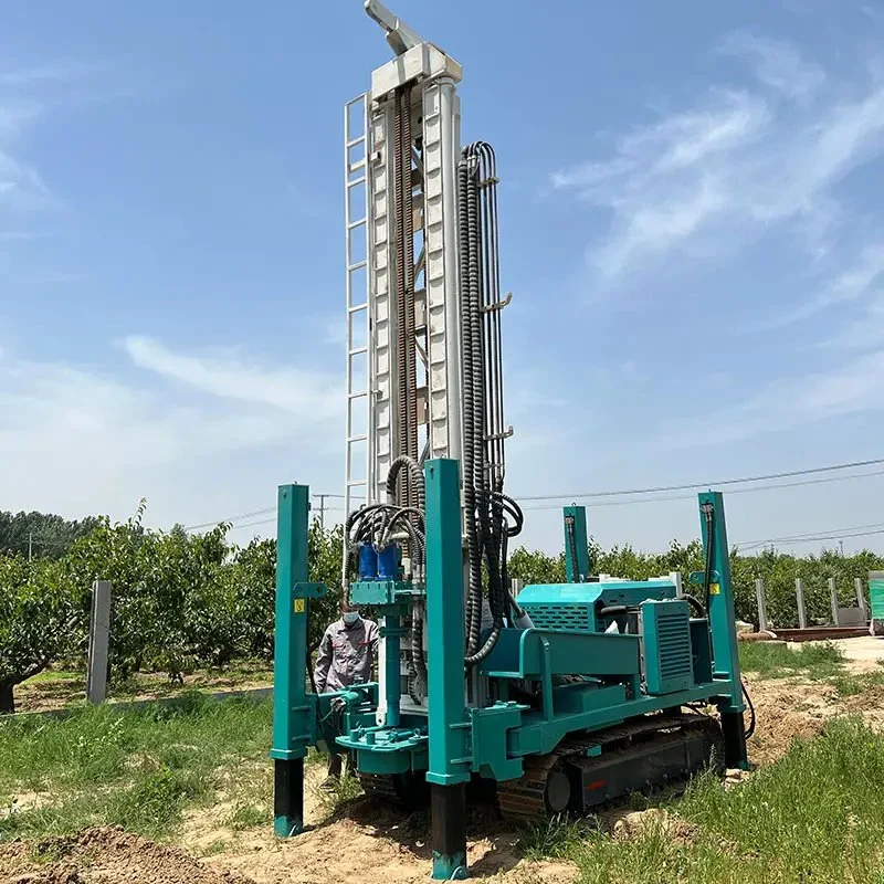 220m/360m/460m/560m máquina hidráulica móvil de orugas pequeña perforación de pozos de agua profunda RIG con compresor de aire para la venta