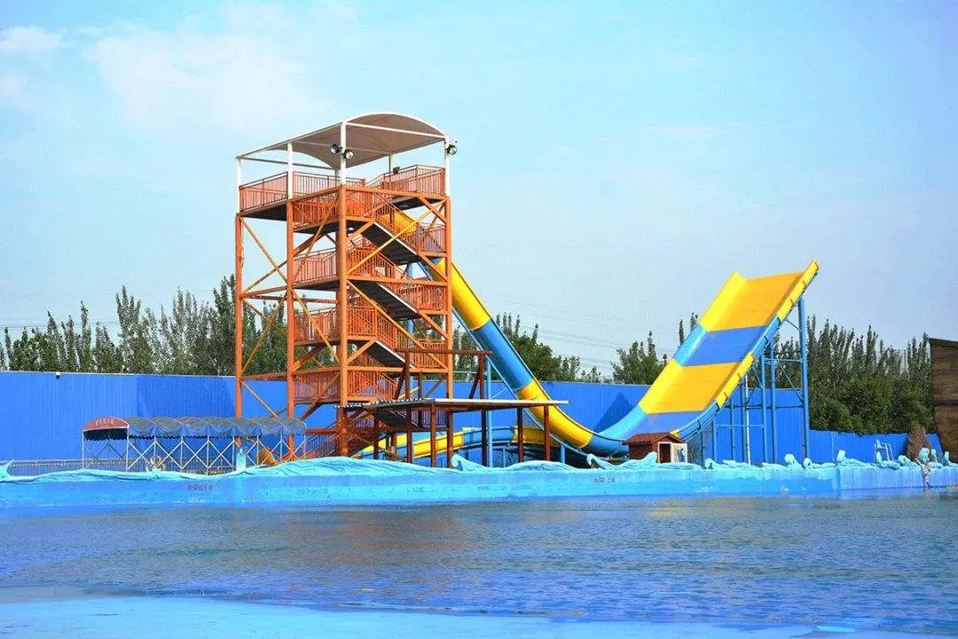 Large Outdoor Tubes Fiberglass Water Park Slide, Exciting Water Park Slide Manufacturer