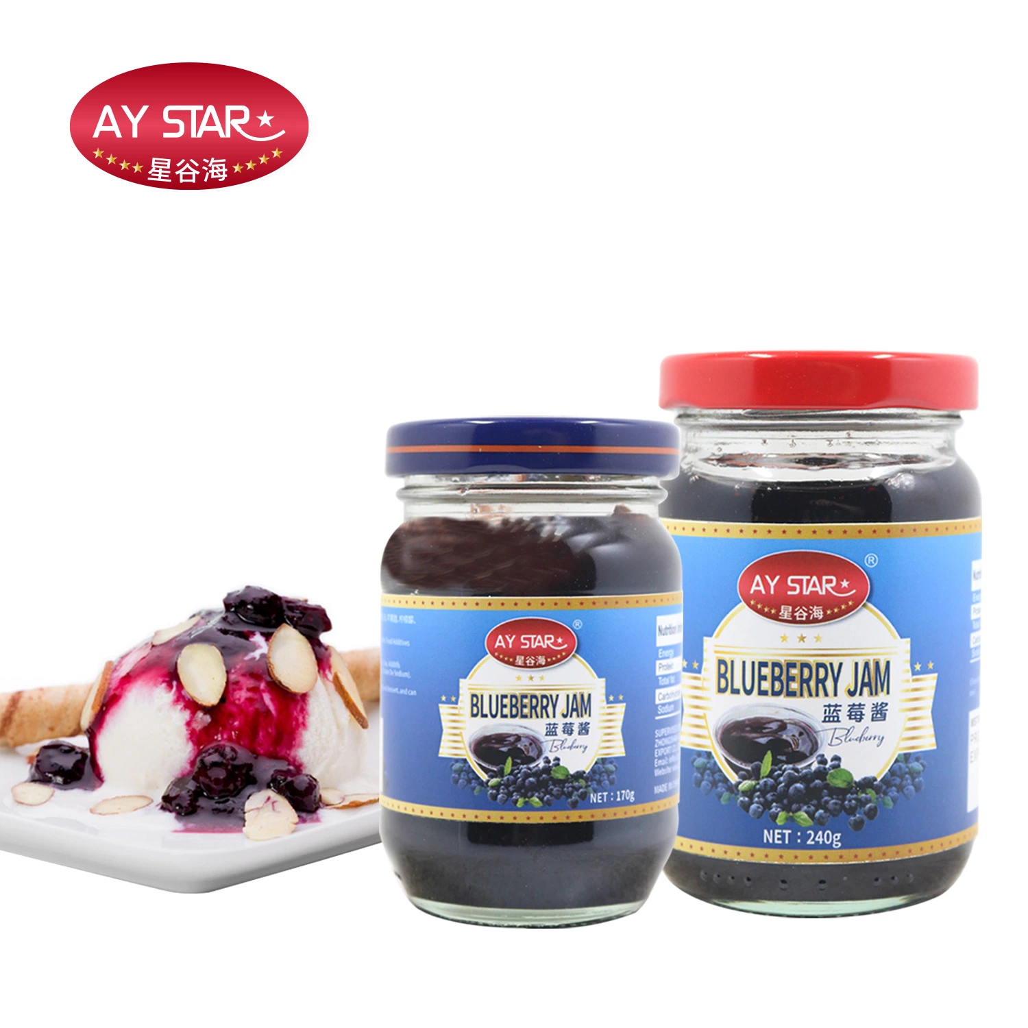 Gesunde Ernährung Premium natürliche frische Früchte Erdbeermarmelade für Brot Kuchen Joghurt