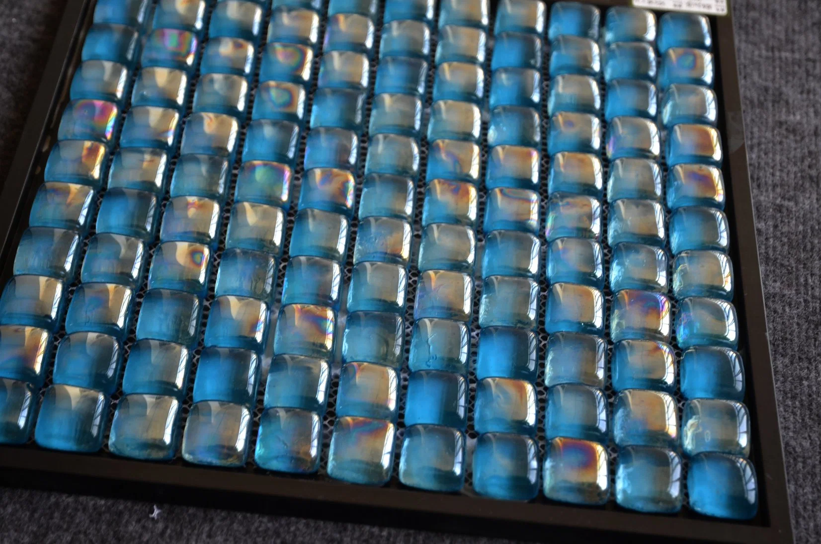 American Style Standard Bright Blue Glass Crystal Mosaic Tile