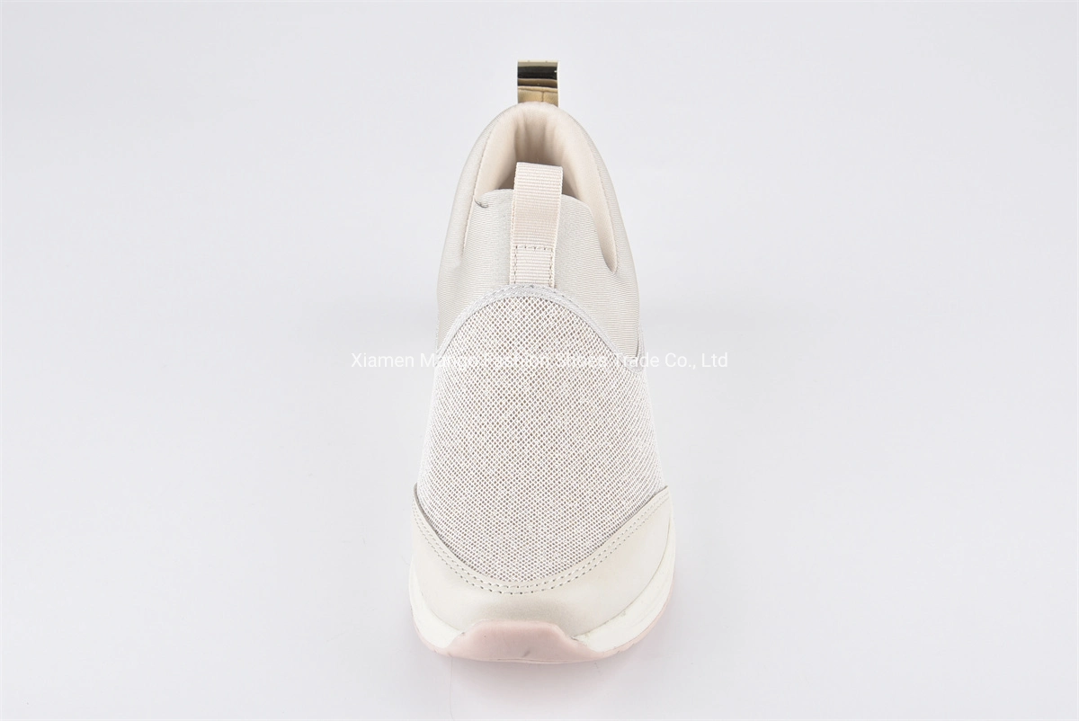 New Fashion Flyknit Women Casual Shoes Best Casual Shoes for Ladies All Beige Casual Shoes