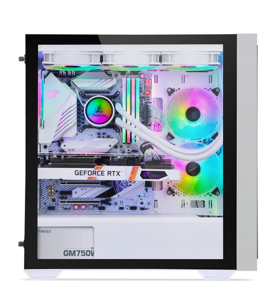 2022-White-Segotep-OEM-One-Side-Tempered-Glass-White DIY PC Casing