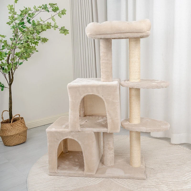 Rena Pet Durable Three Layer Cat Scratcher House Cat Tree Desk Carrier Toy Detachable Furniture