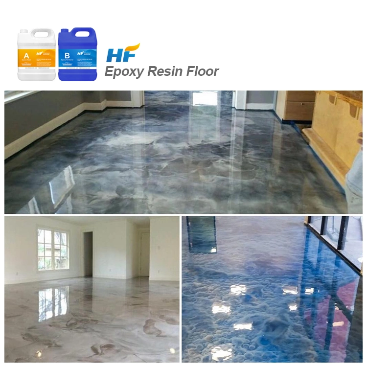 Hengfeng Crystal Clear Epoxy Resin Flooring Coating for Anti Dust Concrete Epoxy Floor Paint and Metallic Floor