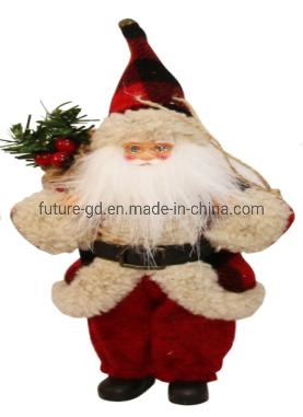 20cm altura Artificial Navidad decoración del hogar Regalo ornamento nieve Santa Claus