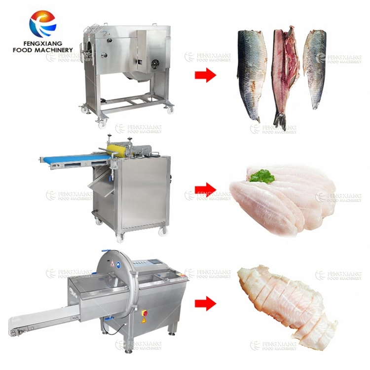 Fish Head Cutting Filleting Machine Fish Skin Removing Skinning Peeling Machine